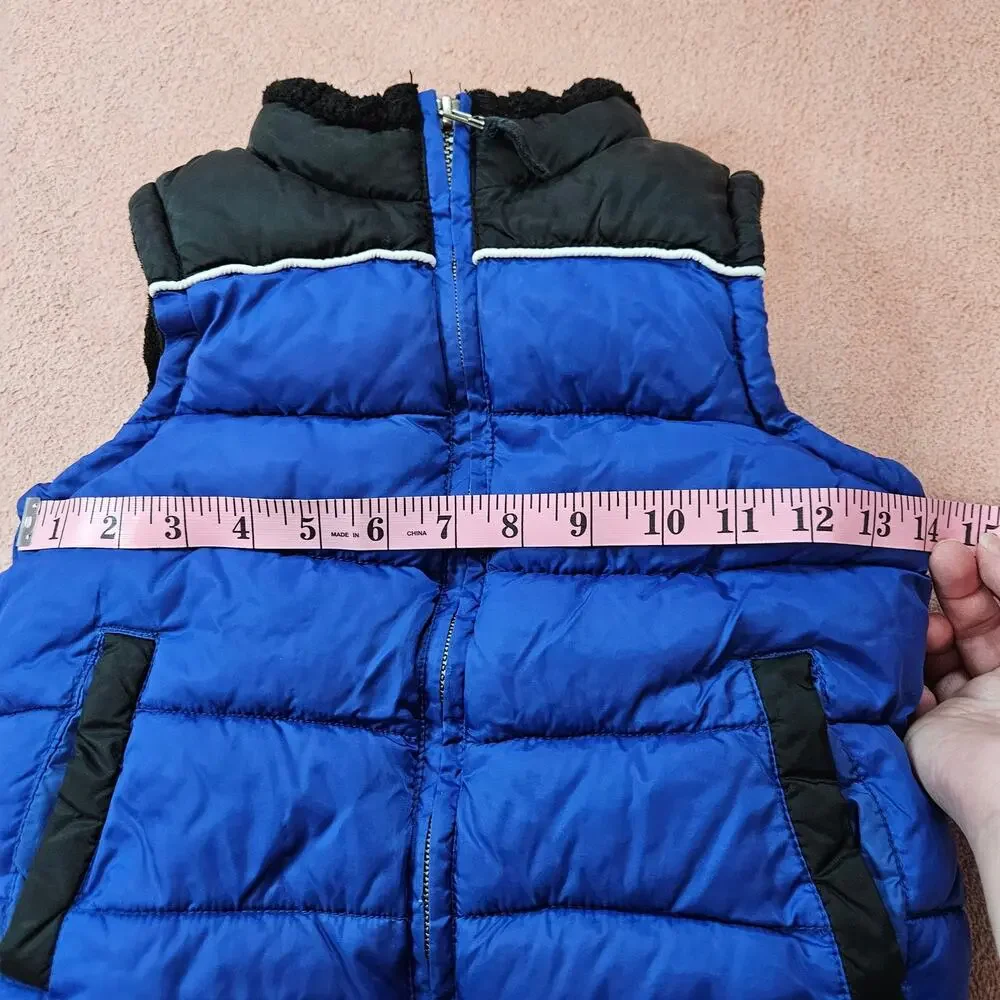 Gymboree Blue Black Puffer Vest Size 2T-3T